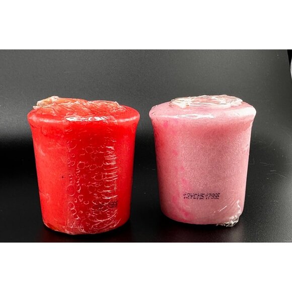 Yankee Candle Cherry Lemonade Retired HTF Summer Scoop Votive Candles 2 NOS - Picture 2 of 4